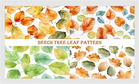 Beech Tree Leaf Pattern Graphic by Ansart · Creative Fabrica