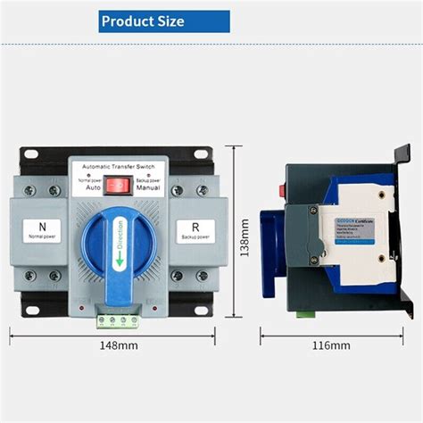 2P 63A 230V MCB Type Dual Automatic Transfer Switch India Ubuy