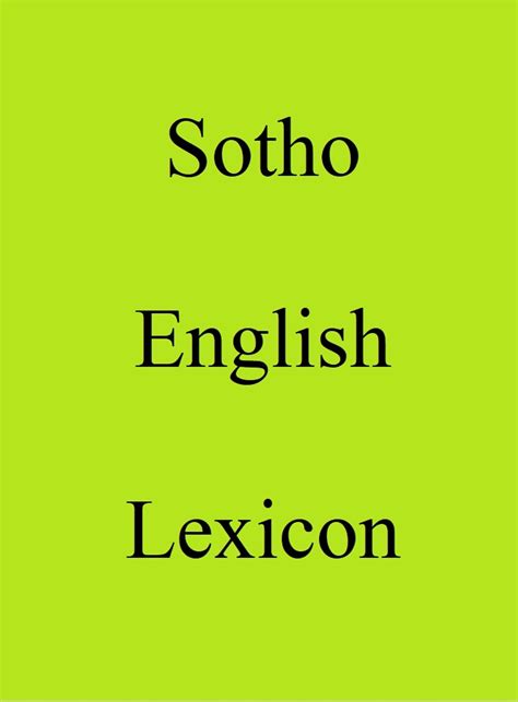 Sotho English Lexicon eBook by Trebor Hog - EPUB | Rakuten Kobo United ...