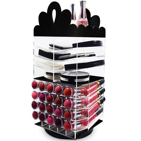 Premium Acrylic Rotating Lipstick Palette Holder Makeup Organizer