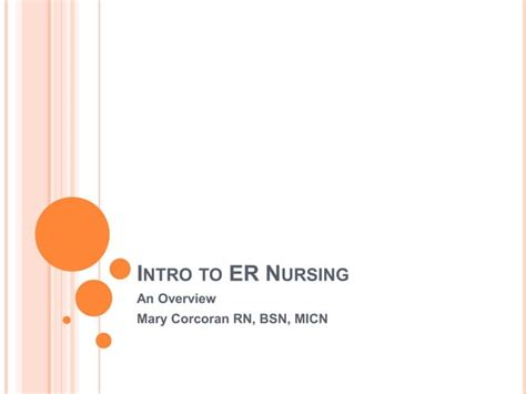 Intro To Er Nursing Ppt