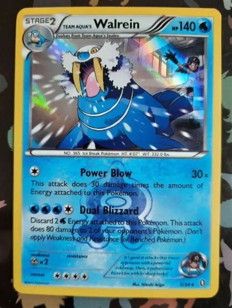 TEAM AQUA S WALREIN 5 34 Pokemon Card XY Double Crisis Holo 4