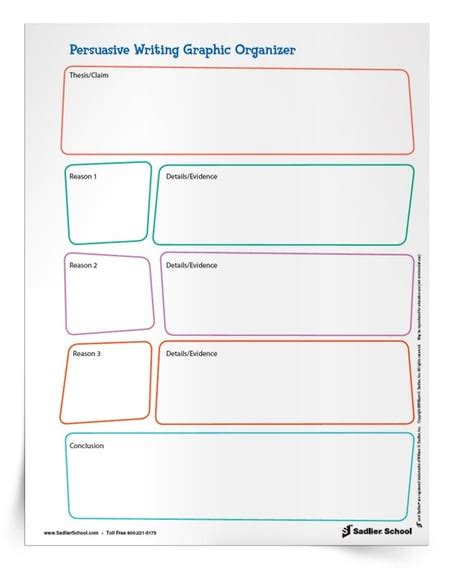 Persuasive Writing Graphic Organizer