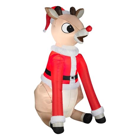 Shop 5.51-ft Lighted Rudolph Christmas Inflatable at Lowes.com