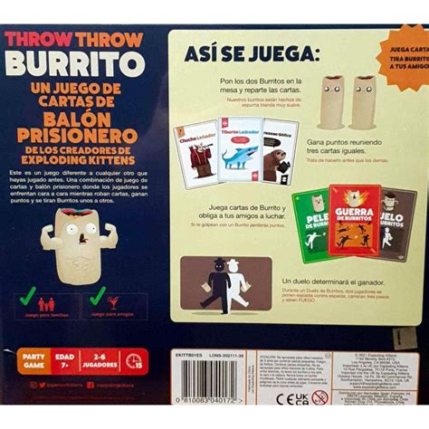 Juego De Mesa Throw Throw Burrito Bal N Prisionero Espa Ol Shop