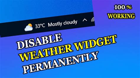 How To Remove Weather Widget In Windows 10 Disable News And Interests Widget 2023 Youtube