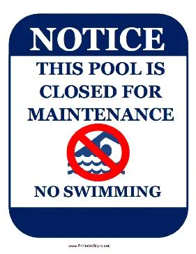 Printable Pool Closed Sign Free Printable Signs 51 OFF