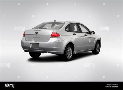 2009 Ford Focus Se In Silver Rear Angle View Stock Photo Alamy