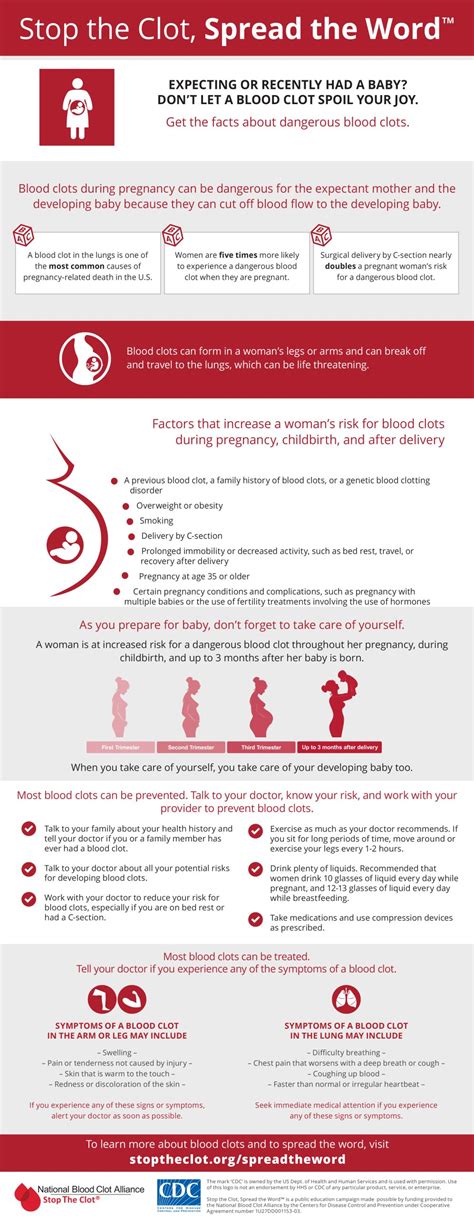 Expecting or Recently had a Baby? Learn about Blood Clots Infographic ...