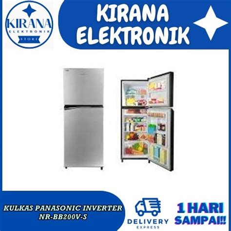 Jual KULKAS PANASONIC NR BB200V S 196L 2 PINTU ECONAVI INVERTER