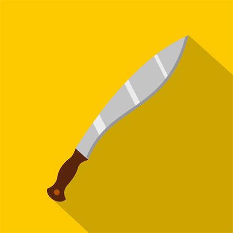 Premium Vector Crooked Knife Icon Flat Illustration Of Crooked Knife