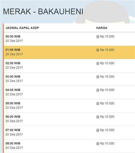 Tiket Kapal Merak Bakauheni Dan Bakauheni Merak Terbaru Aneka Harga