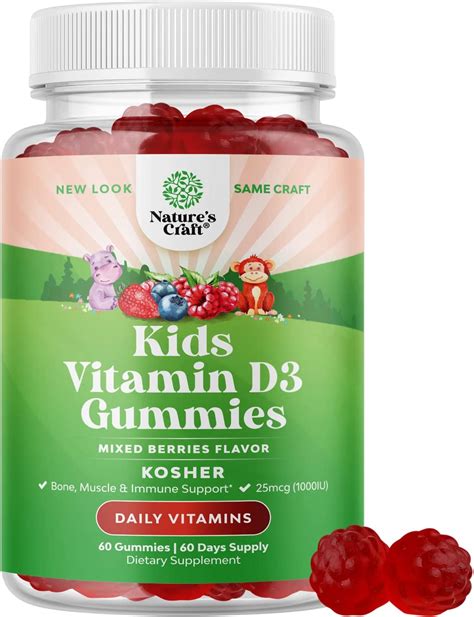 Chewable Vitamin D Gummies For Kids Delicious Kids Vitamin D 1000 Iu