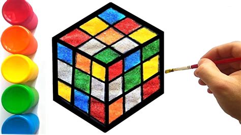 How To Draw A Rubik S Cube Step By Step For Beginners YouTube