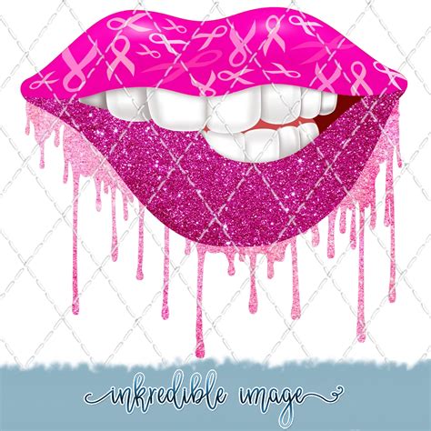 Breast Cancer Lips Sublimation Transfer Ready to Press | Etsy