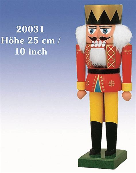 Casse Noisette Roi 25 CM Neuf Figurine En Bois Erzgebirge Noix Fissure