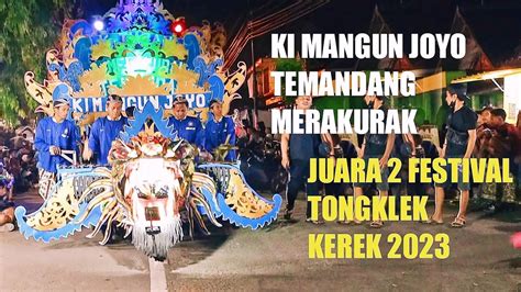 SATU RASA CINTA KI MANGUN JOYO Juara 2 Festival Tongklek Kerek 2023