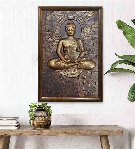 Buy Meditating Buddha Relief Wall Mural In Bronze By Artociti At 10