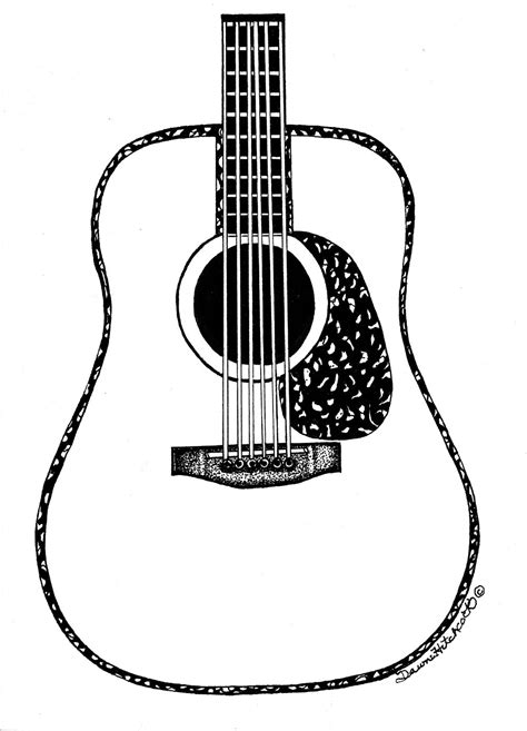 Guitar Line Drawing ClipArt Best