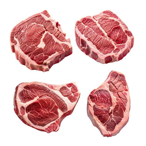 Un Ensemble De Différents Steaks De Bœuf Cru Avec Un Niveau De Détail