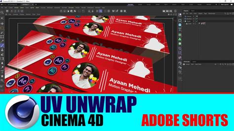 Cube Uv Unwrap Cinema D Adobe Shorts Youtube