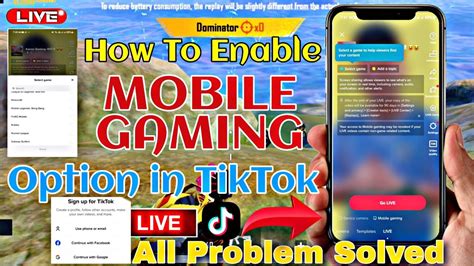 How To Enable Mobile Gaming Option In Tiktok How To Share Screen On