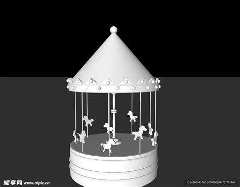 旋转木马设计图 展示模型 3D设计 设计图库 昵图网