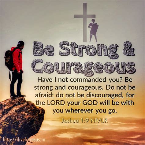 Be Strong And Courageous I Live For Jesus