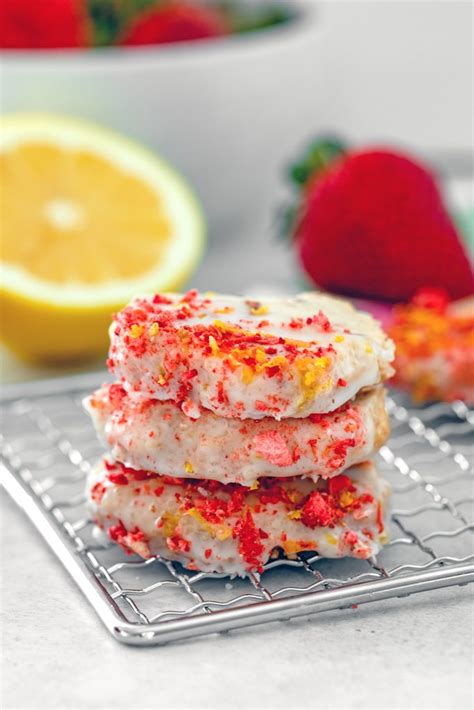 Strawberry Lemonade Shortbread Cookies Recipe We Are Not Martha