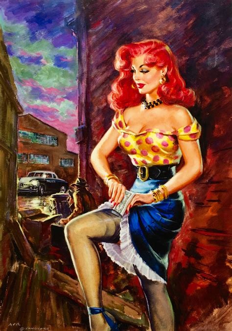 Sale Large 20x24 Canvas Dames Of Noir Pulp Art Pinup Detective Fbi Gangster Illustration Art