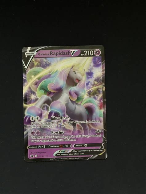 Galarian Rapidash V SWSH111 Pokémon TCG Black Star Promo Ultra Rare