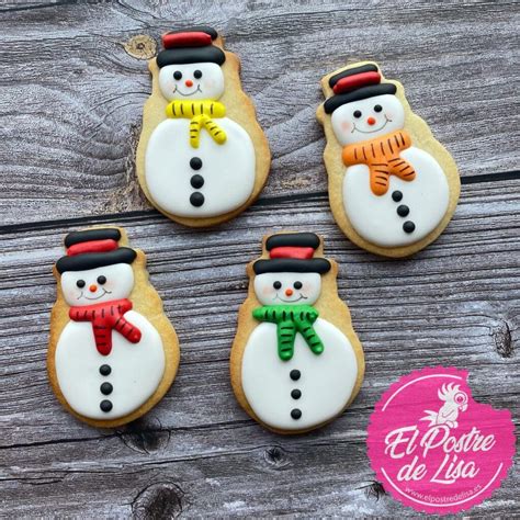 Galletas Decoradas Muñeco de nieve El postre de Lisa Galletas