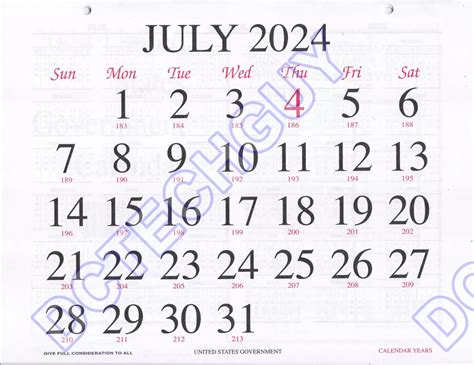 2024 Printable Government Calendars Jori Marnie