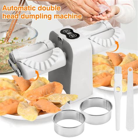 Automatic Electric Dumpling Maker Machine Household Double Head Rapid