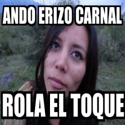 Meme Personalizado Ando Erizo Carnal Rola El Toque 18983615