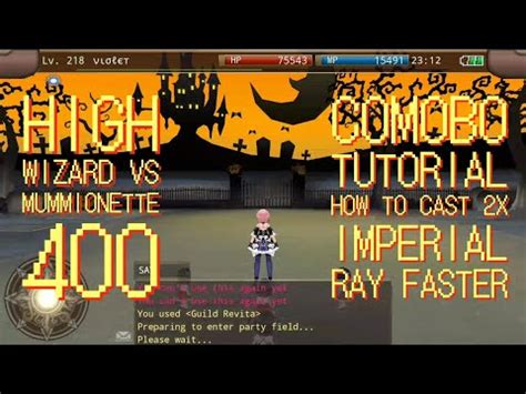 Iruna Online High Wizard Vs Mummionette 400 Combo Tutorial YouTube