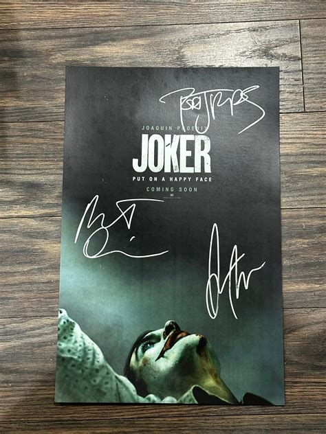 Coringa pôster do filme autografado Joaquin Phoenix Robert De Niro