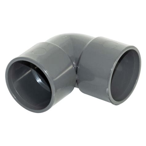 FloPlast 50mm Grey Solvent Weld 90 Knuckle Bend Selco