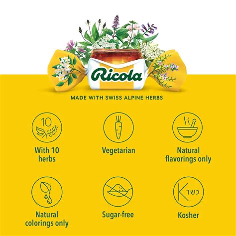 Ricola Cough Drops Soothing Relief For Dry Sore Throat Sugar Free Lemo