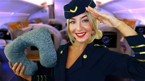 Asmr Come Fly With Me ️ First Class Flight Attendant Roleplay Youtube