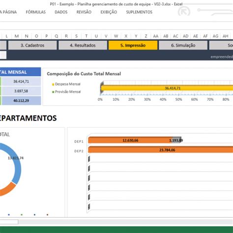 Baixar planilha de cálculo de custo de funcionário Empreendedor Curioso