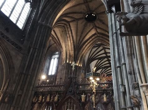 music & myth needed time only in order to deny it : Lichfield Cathedral