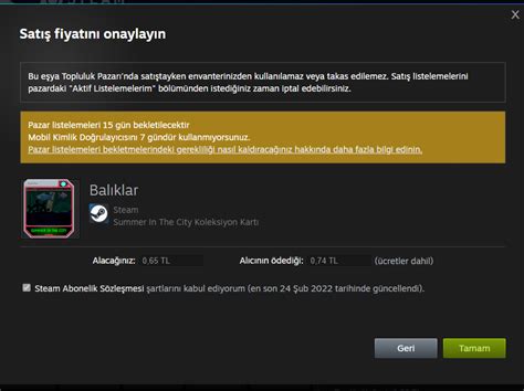 Steam Eşya satarken 15 gün bekleme süresi nasıl kaldırılır Sayfa 2