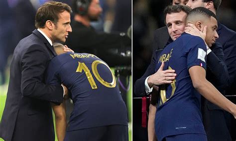 French President Emmanuel Macron Awkwardly Consoles Kylian Mbappe After