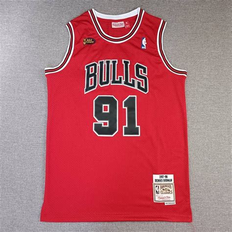 Camiseta Dennis Rodman 91 Chicago Bulls Rojo Edición Final MiCamisetaNBA