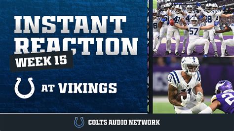 Instant Reaction Colts At Vikings Week 15