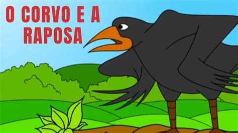 Desenho Infantil O Corvo e a Raposa Fábulas de Esopo YouTube