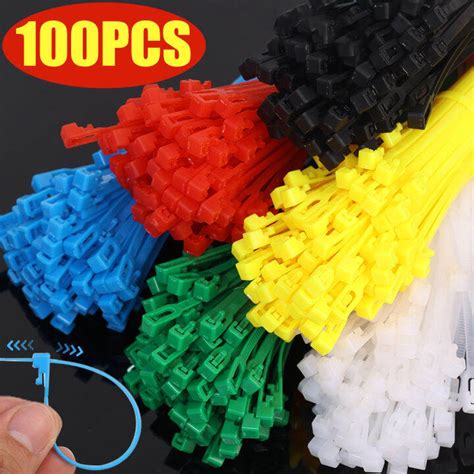 100pcspack Color Nylon Cable Ties 15cm Reusable Self Locking Zip Tie