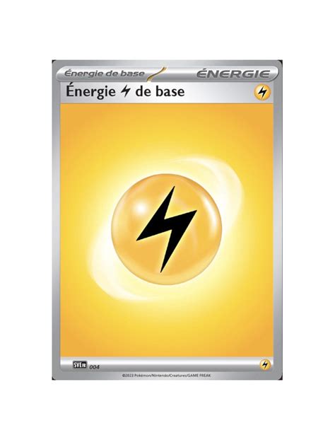 FR Pokémon Carte SVE 004 Energie Electrique de Base