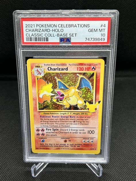 Pokemon TCG 2021 Celebrations 25th Anniversary Charizard Holo PSA 10